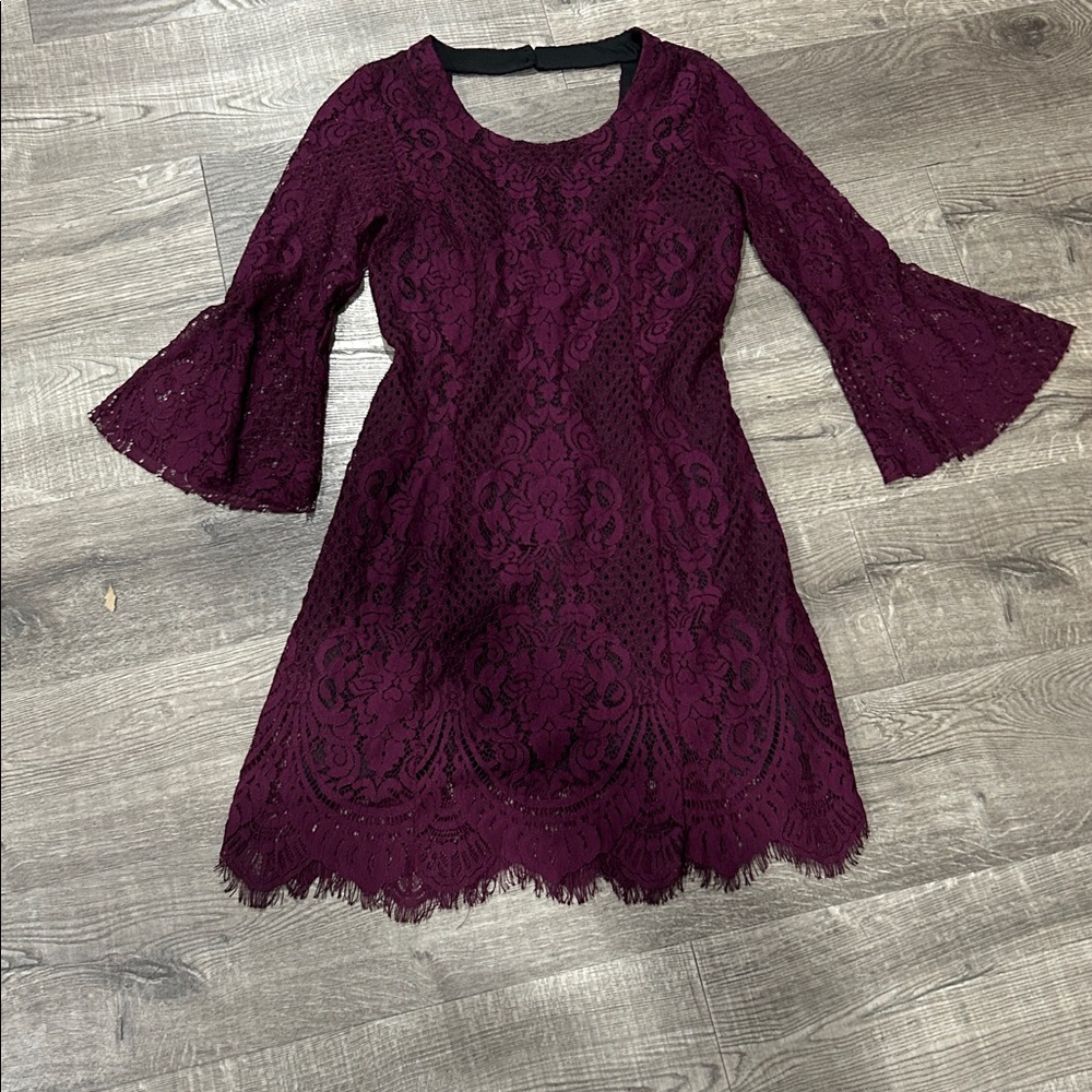 Bebe Black and Purple Dress